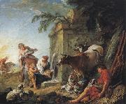 Francois Boucher La Fontaine oil on canvas